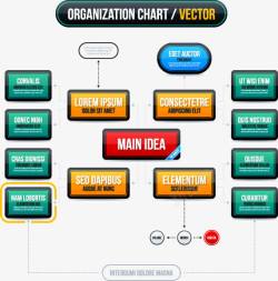 演示结构图时尚组织架构图图标高清图片
