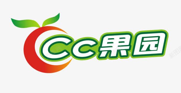 绿色的水果CC果园logo图标图标