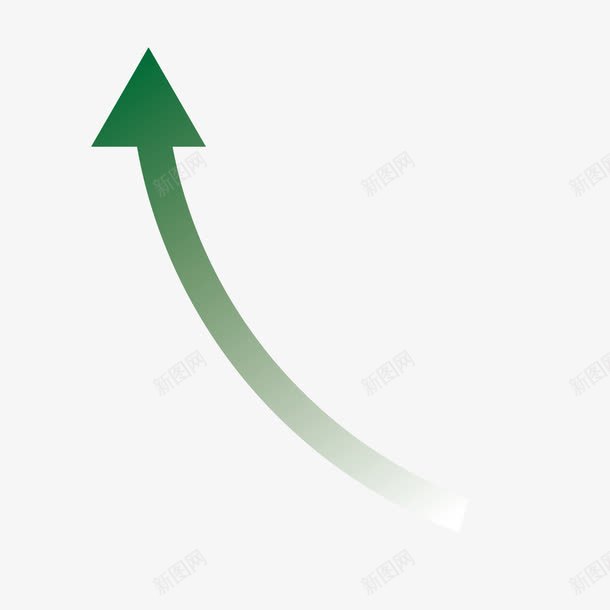 绿色上升箭头曲线png免抠素材_88icon https://88icon.com 上升 上升曲线 曲线 箭头 绿色