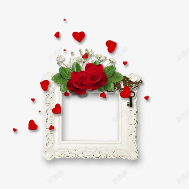 红玫瑰欧式相框png免抠素材_88icon https://88icon.com 婚纱 拍照 玫瑰 相册 相框 结婚