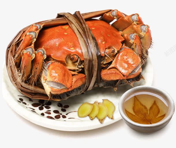 大闸蟹食品png免抠素材_88icon https://88icon.com 大闸蟹 橙色 盘子 美食 螃蟹 食品 餐盘