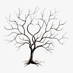 指纹树手绘树木图标高清图片