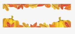 手绘水彩秋天树叶矢量图素材