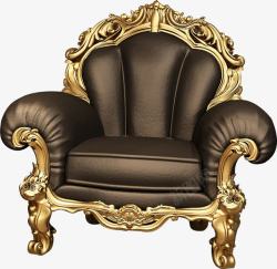 黑色椅子欧式花纹素材