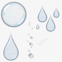 透明气泡水滴素材