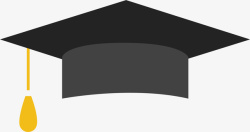毕业季黑色博士帽素材