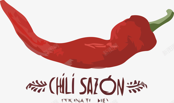 海鲜美味红辣椒厨房logo矢量图图标图标