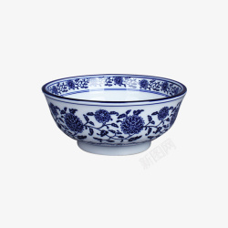 景德镇陶瓷产品实物蓝花青花碗高清图片