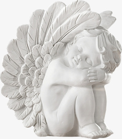 天使小孩雕塑素材