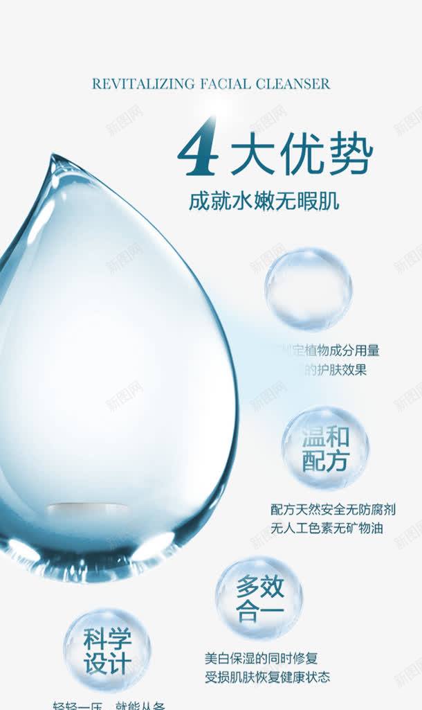 蓝色大水珠化妆品背景png免抠素材_88icon https://88icon.com 产品 功效 功能 化妆品 效果 气泡 水珠 渐变 简约 蓝色