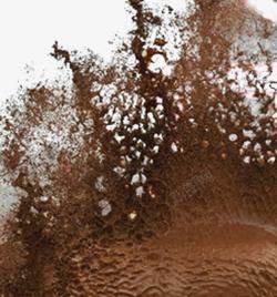 喷溅的泥浆泥土喷溅效果高清图片