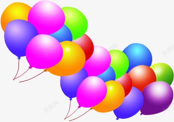 扁平风格五颜六色的气球png免抠素材_88icon https://88icon.com 五颜六色 扁平 气球 风格