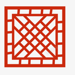 中国红正方菱形格子素材