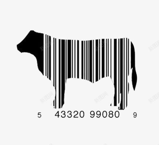 创意条码png免抠素材_88icon https://88icon.com 创意 创意条码 动物 商品 扫码 条形码 条码 牛 编码