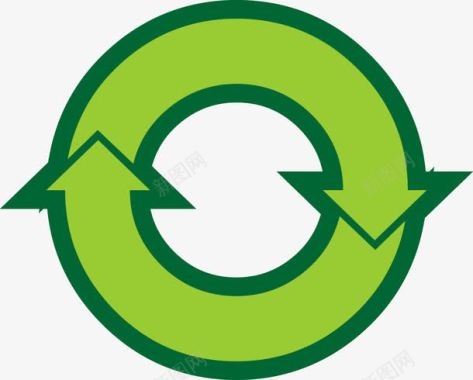 节能创意绿色循环箭头图图标图标