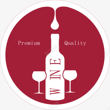 酒类卡通酒类logo矢量图图标图标