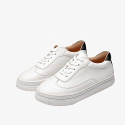 小白鞋厚底白色运动鞋高清图片