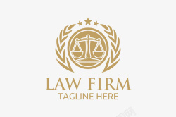 法律天平淡黄色的天平logo矢量图图标高清图片