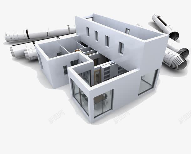 模型与图纸psd免抠素材_88icon https://88icon.com 室内设计 建筑 房屋 模型
