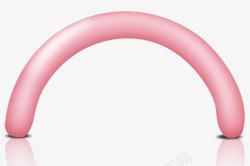 半圆弧粉色气球圆弧高清图片