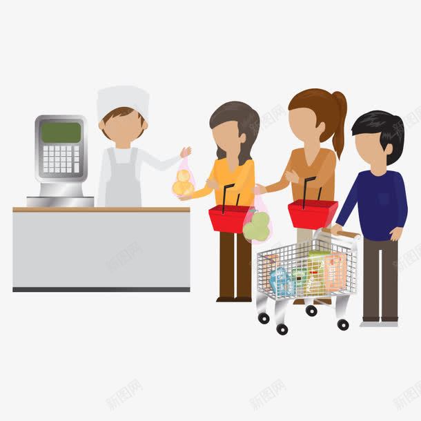 超市人物顾客png免抠素材_88icon https://88icon.com 买东西 排队 结账 购物 超市人员 超市人物 顾客