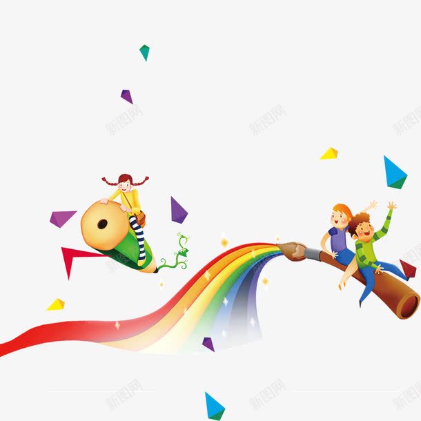 背景装饰图案卡通人彩色彩png免抠素材_88icon https://88icon.com 卡通人 彩色 彩虹色 碎片 背景装饰图案