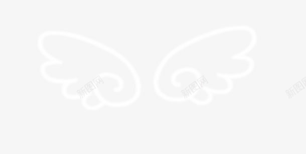 白色翅膀png免抠素材_88icon https://88icon.com 两个翅膀 创意 小清新 时尚 装饰