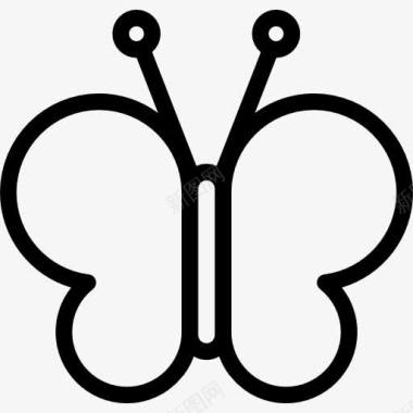 野牛触角蝴蝶长长的触角图标图标