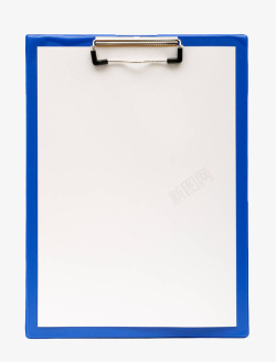 白纸板手绘蓝色文件夹板高清图片