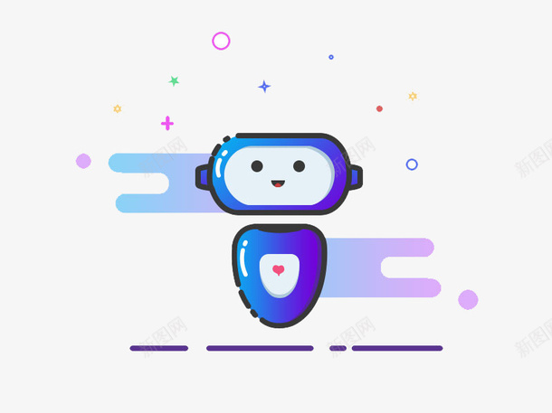 可爱的小机器人MBE风格png免抠素材_88icon https://88icon.com MBE风格 人物 创意 可爱 机器人 紫色 表情