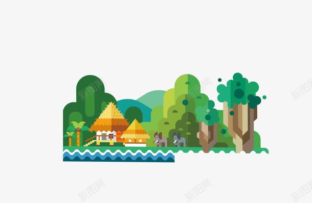 山水风景png免抠素材_88icon https://88icon.com 多彩 山水 风景