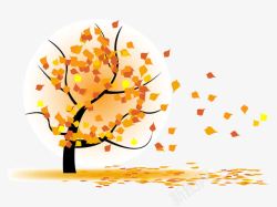 落叶了的树秋风落叶高清图片