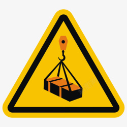 谢谢提醒集装箱三角形黄色警告牌实物高清图片