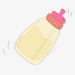 可爱的婴儿物品奶瓶素材