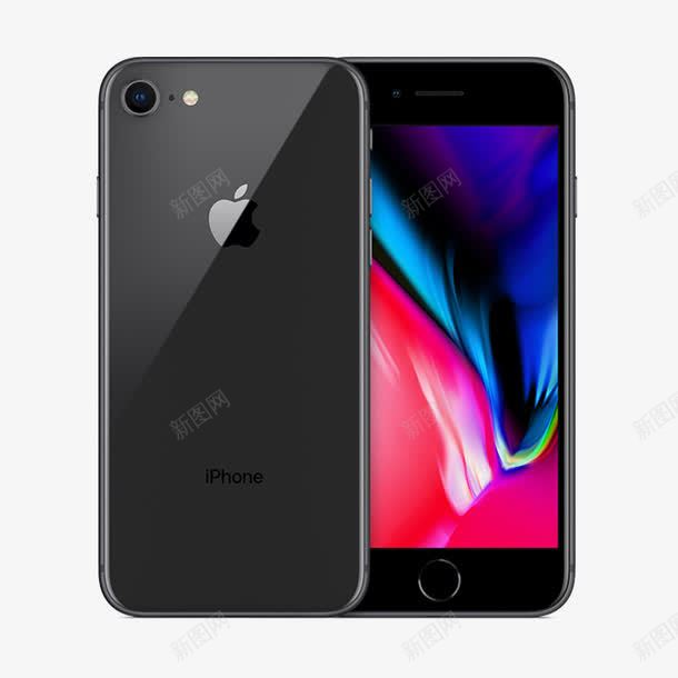 iPhone8黑色png免抠素材_88icon https://88icon.com 8 全面屏 手机 智能手机 苹果手机