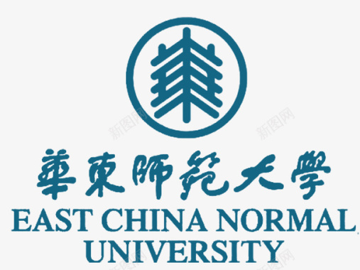 教育矢量图华东师范大学logo标志图标图标