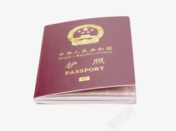 红色封面中国护照实物素材