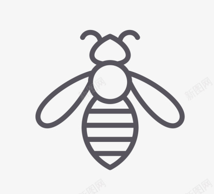 上的蜜蜂图标图标