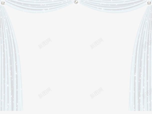 蓝色清新的帘子png免抠素材_88icon https://88icon.com 产品 窗帘 纱 纱帘 装饰 透明