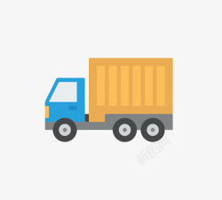 货卡车卡车箱货图标高清图片