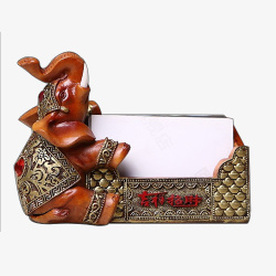 泰国风情大象树脂名片盒名片座名素材