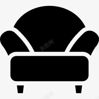家居沙发扶手椅图标图标