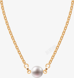珍珠纯银项链矢量图素材