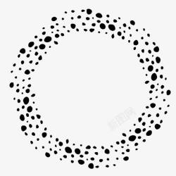 黑点图案创意圆环素材