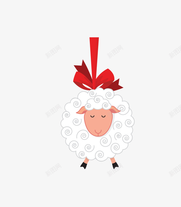 白色吊起的小羊动物png免抠素材_88icon https://88icon.com 动物 吊起的小羊 白色小羊 矢量小羊