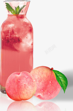 粉色果汁蜜桃果汁粉色高清图片