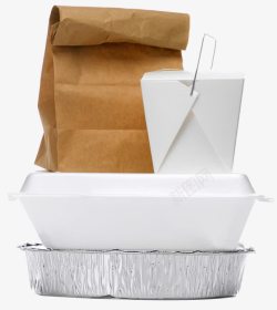 外卖单餐具矢量素材外卖食物包装盒高清图片