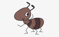 卡通手绘动物小蚂蚁素材