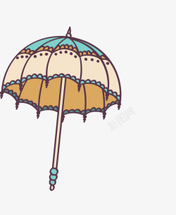 雨伞ppt可爱小清新装饰海报装饰雨伞高清图片