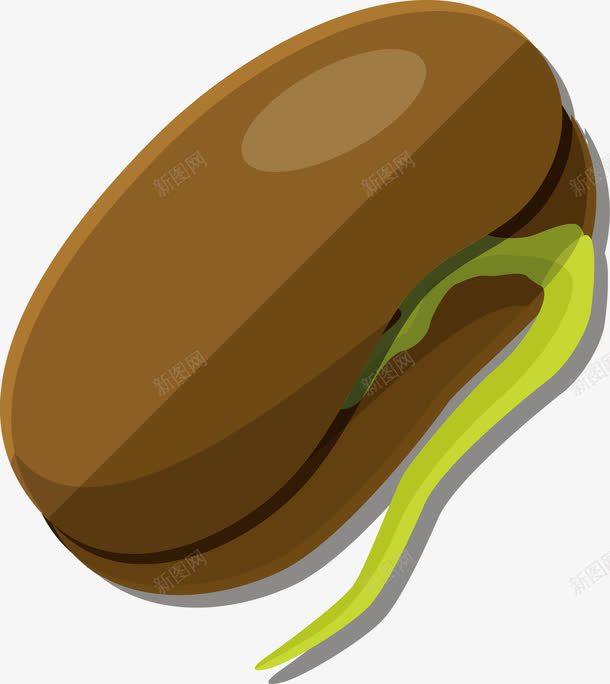 简约棕色种子png免抠素材_88icon https://88icon.com 农作物种子 发芽 棕色种子 水彩 童趣 简约种子 绿色小芽